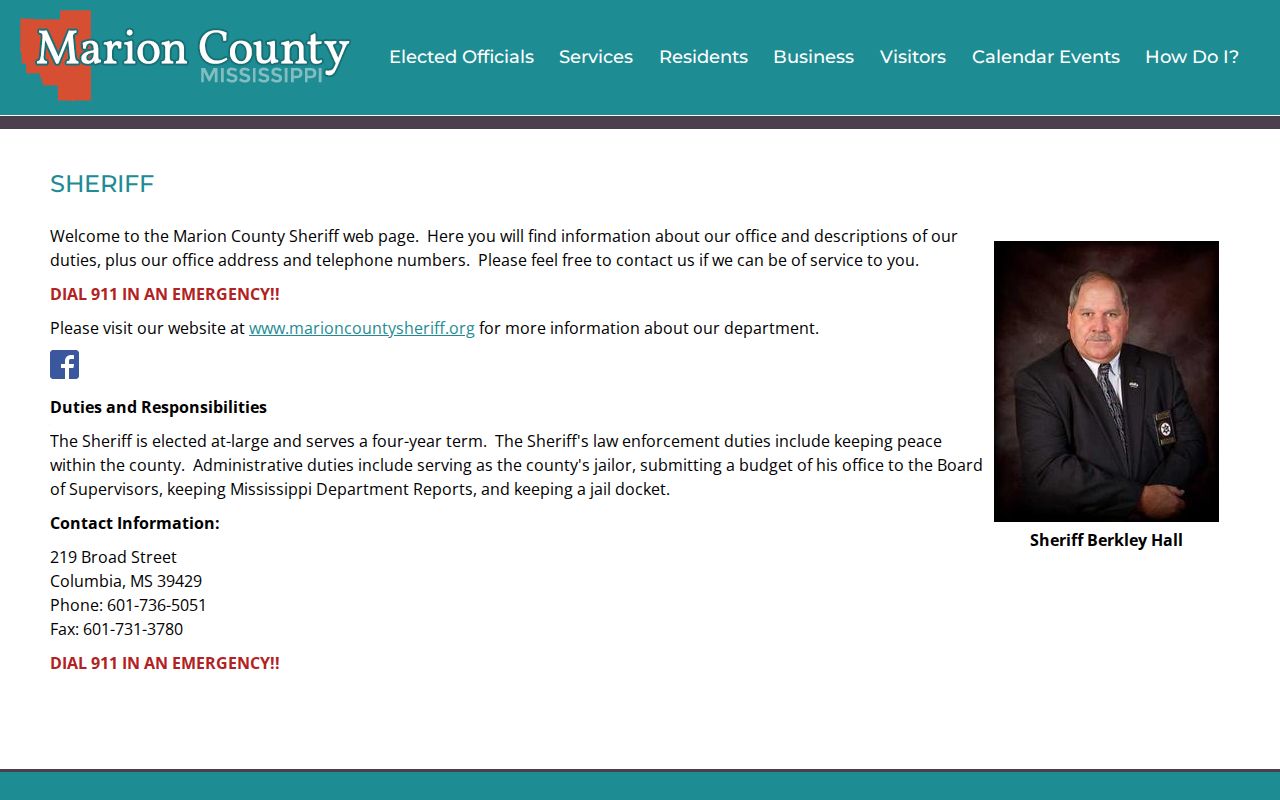 Marion County Sheriff's Office release records and jailor role